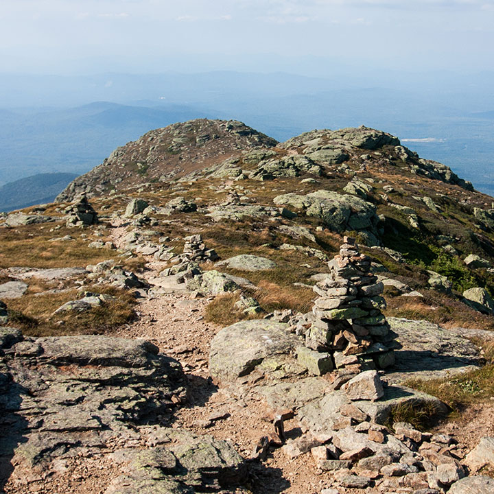 A typical rock cairn as seen in the White Mountains.